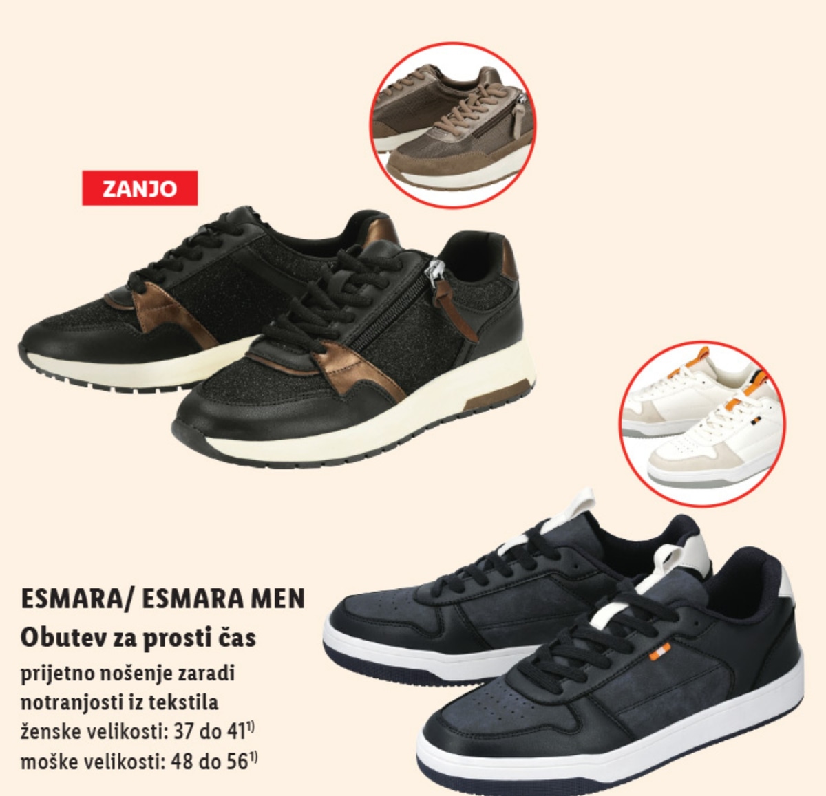 ESMARA/ESMARA MEN Obutev za prosti čas - Akcija v trgovini Lidl