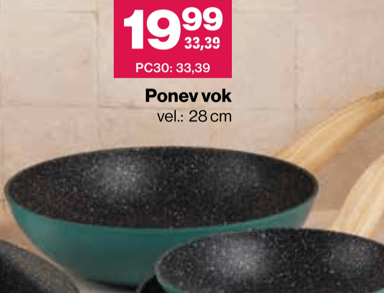 Eterna ponev vok 28 cm - Akcija v trgovini Mercator