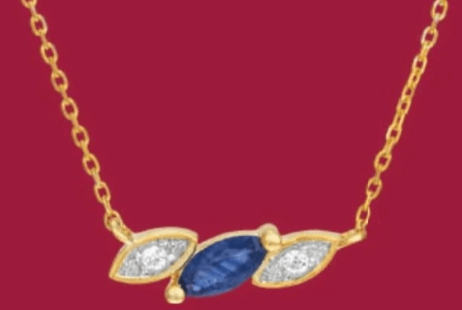 Ogrlica s safirjem in diamanti - Akcija v trgovini E.Leclerc