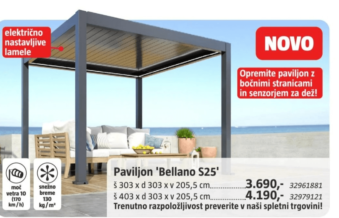 Paviljon 'Bellano S25' - Akcija v trgovini Bauhaus
