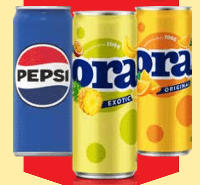 Pepsi ali Ora 0,33 l - Akcija v trgovini Tuš