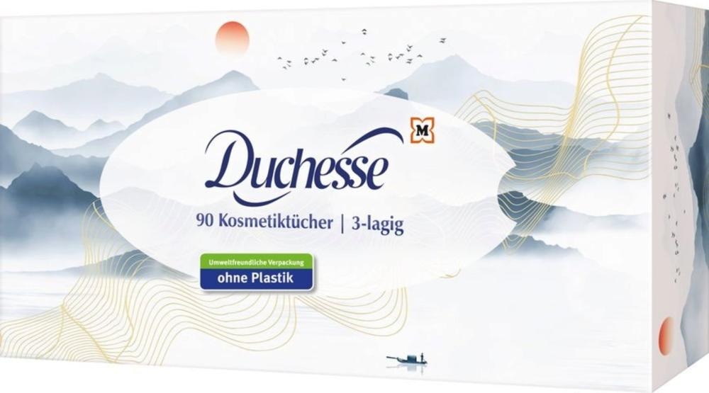 Duchesse 3-slojni kozmetični robčki 90 kosov - Akcija v trgovini Mueller