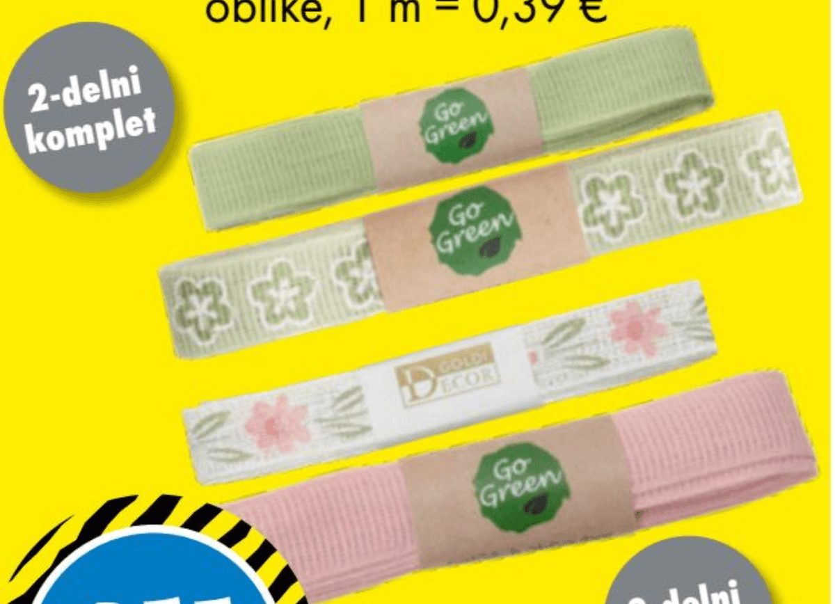 Nitke 2-delni komplet GO GREEN - Akcija v trgovini Tedi