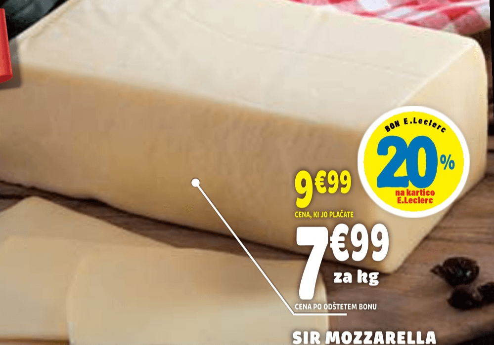 Sir Mozzarella - Akcija v trgovini E.Leclerc