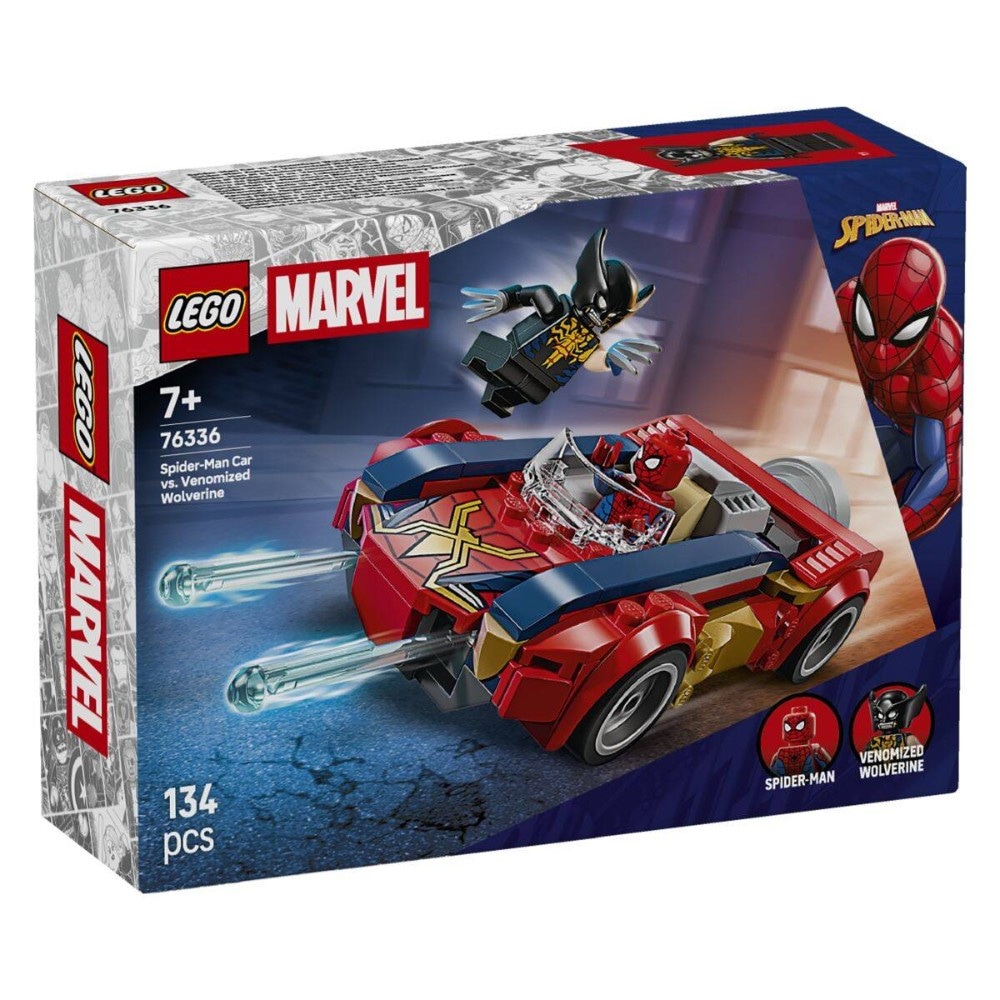 LEGO Spider-Man v avtomobilu proti venomiziranemu Wolverinu Akcija v trgovini Mercator