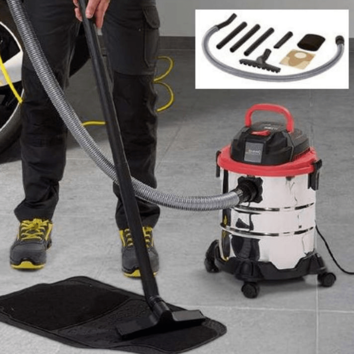 Jekleni sesalnik za mokro in suho sesanje ENKHO PROFESSIONAL - Akcija v trgovini Eurospin