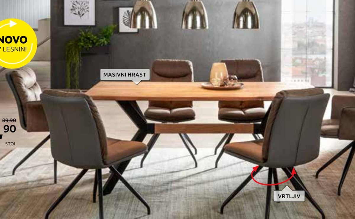 Jedilna miza - Akcija v trgovini Lesnina