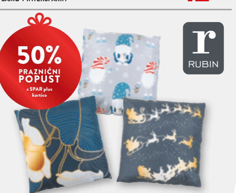 Okrasna blazina cca 40 x 40 cm Rubin - Akcija v trgovini Spar