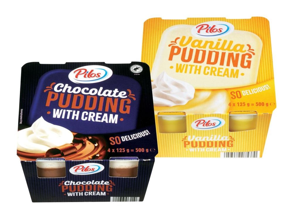 Puding s smetano 4 x 125 g Pilos - Akcija v trgovini Lidl