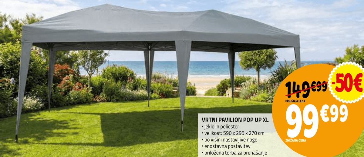 Vrtni paviljon Pop Up XL - Akcija v trgovini E.Leclerc