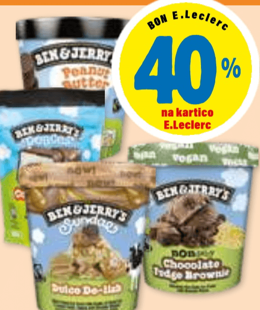 Sladoled Ben&Jerry's - Akcija v trgovini E.Leclerc