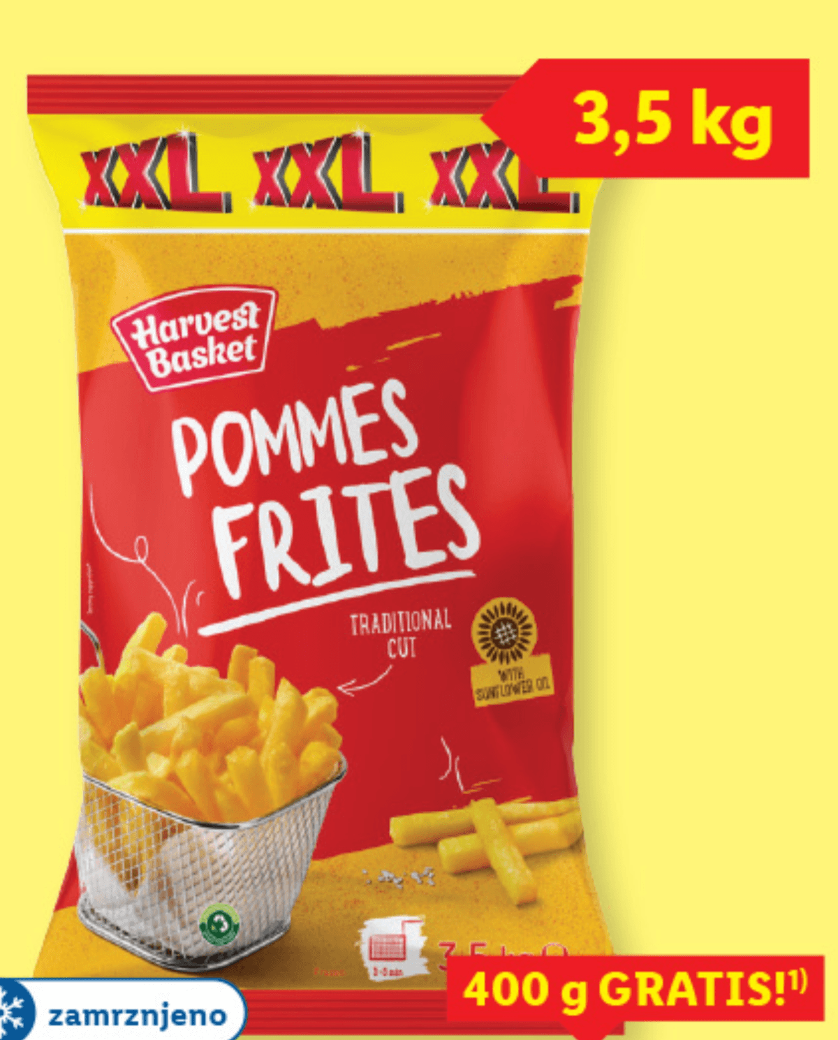 Harvest Basket Pomfri XXL 3,5 kg - Akcija v trgovini Lidl