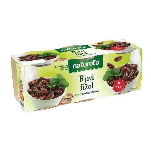 Fižol rjavi Natureta 3x190 g - Akcija v trgovini Mercator