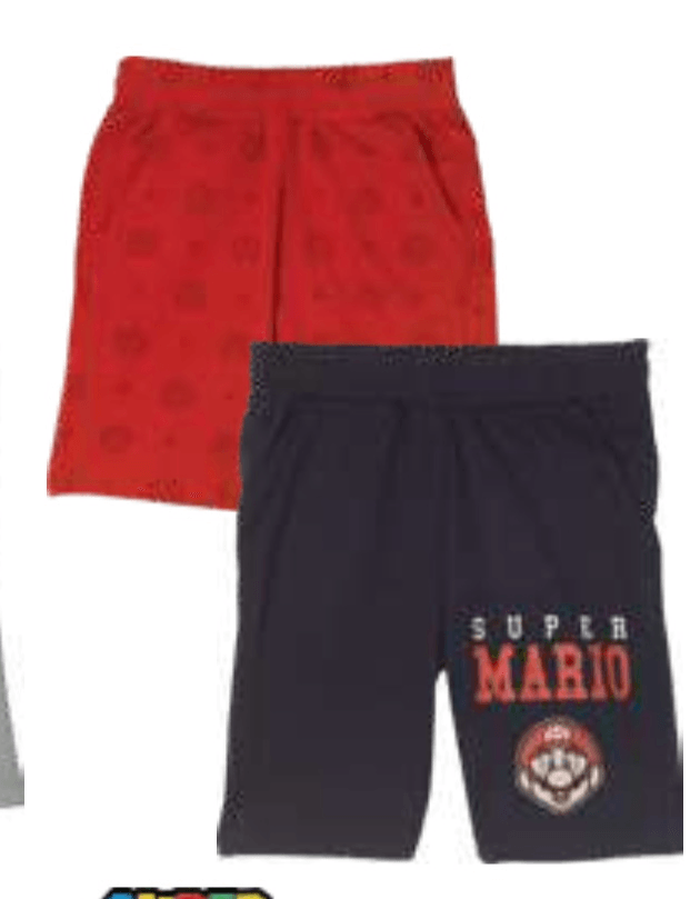 2X Deške kratke hlače 2 kom Super Mario - Akcija v trgovini E.Leclerc