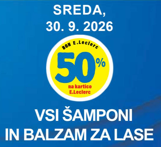 Šamponi in balzam za lase Akcija v trgovini E.Leclerc