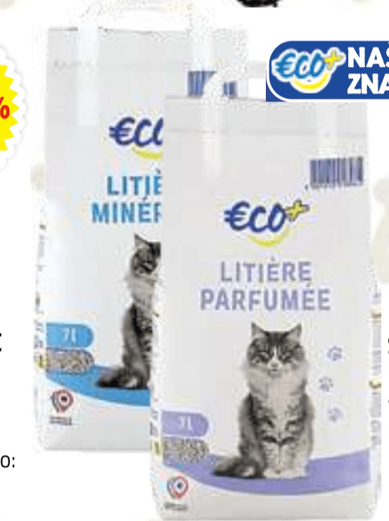 Pesek za mačje stranišče 7 l - Akcija v trgovini E.Leclerc