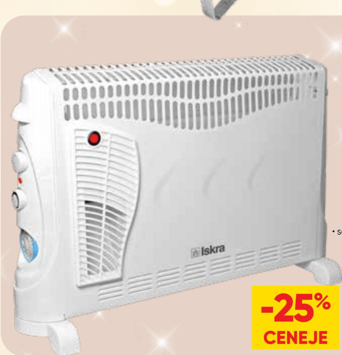 Konvektorski grelnik Iskra Turbo & Timer DLO8 - Akcija v trgovini Tuš