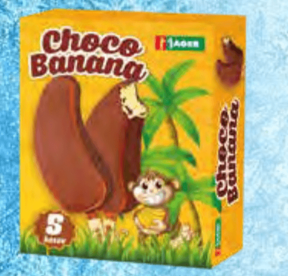 Sladoled na palčki Choco Banana Jager 5 x 45 ml - Akcija v trgovini Jager