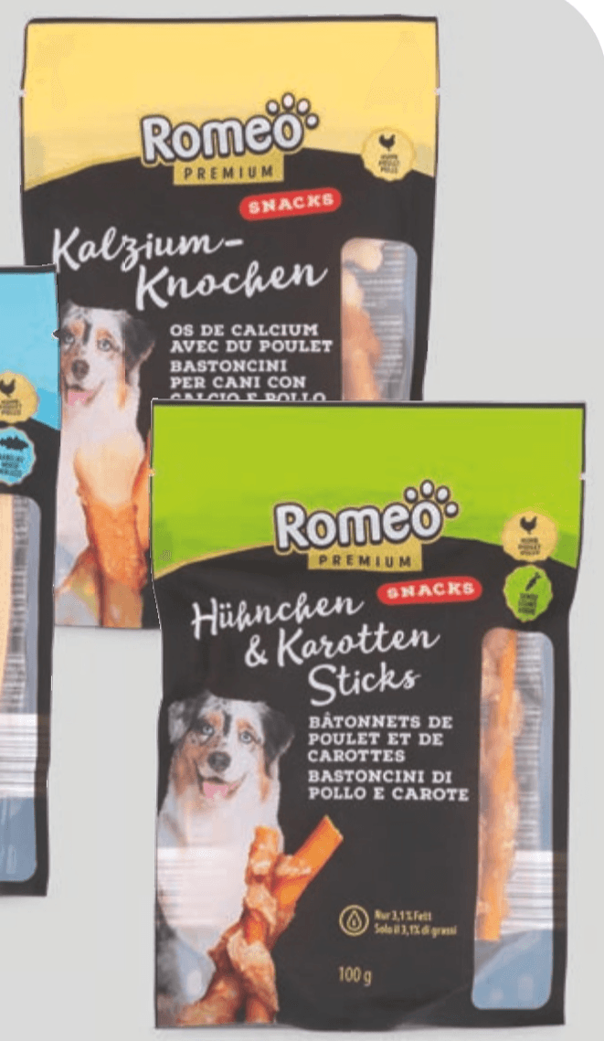 Priboljški za psa 100 g Romeo Premium - Akcija v trgovini Hofer