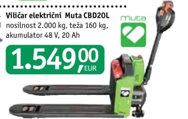 Vilicar elektricni Muta CBD20L Akcija v trgovini Jager
