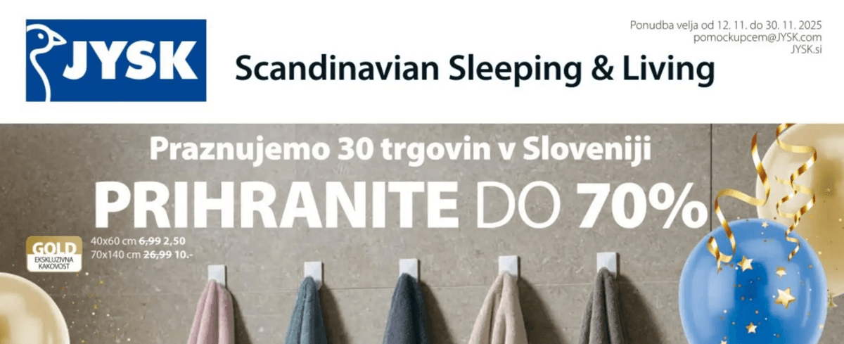 Jysk katalog Akcijska ponudba od 12.11. do 30.11.2025