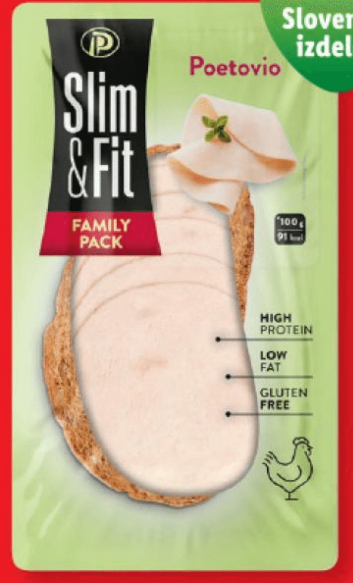 SLIM & FIT Poetovio piščančji narezek 250 g - Akcija v trgovini Lidl