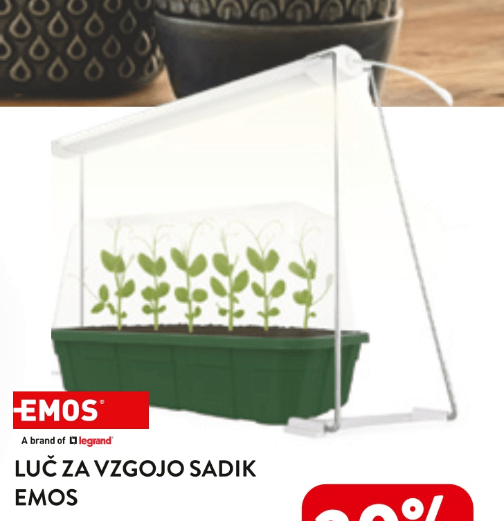 Luč za vzgojo sadik Emos - Akcija v trgovini Spar