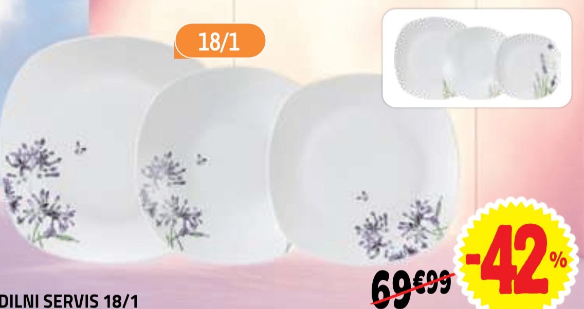 Jedilni servis 18/1 - Akcija u trgovini E.Leclerc