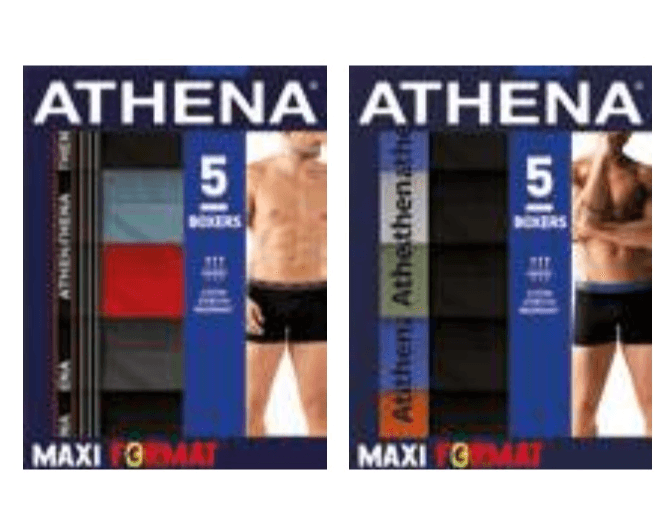 5X Moške bokser hlače 5X ATHENA - Akcija v trgovini E.Leclerc