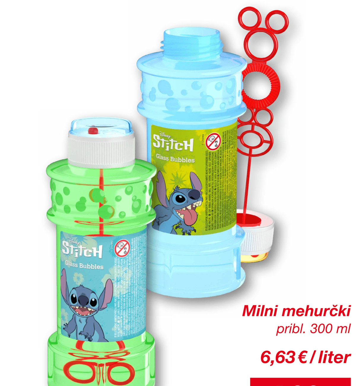 Milni mehurčki Stitch pribl. 300 ml Disney Stitch - Akcija v trgovini Kik