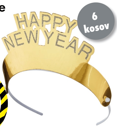 Trak za lase Happy New Year 6 kosov - Akcija v trgovini Tedi
