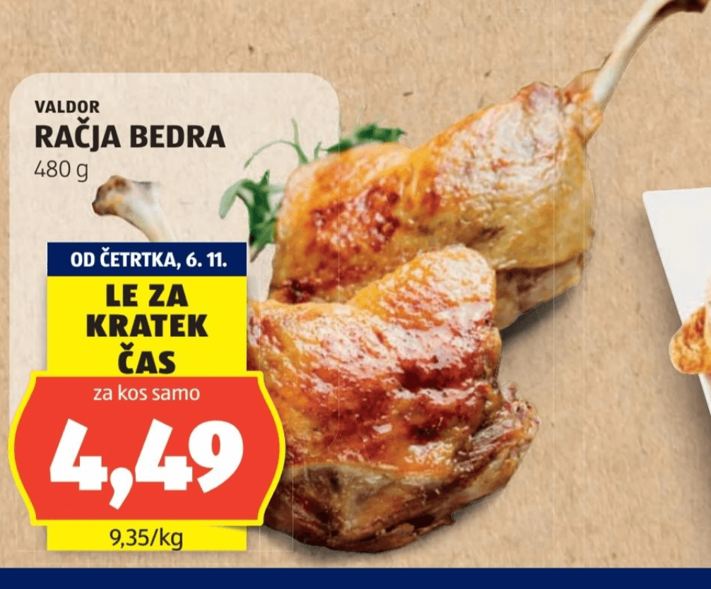Valdor Račja bedra 480 g - Akcija v trgovini Hofer