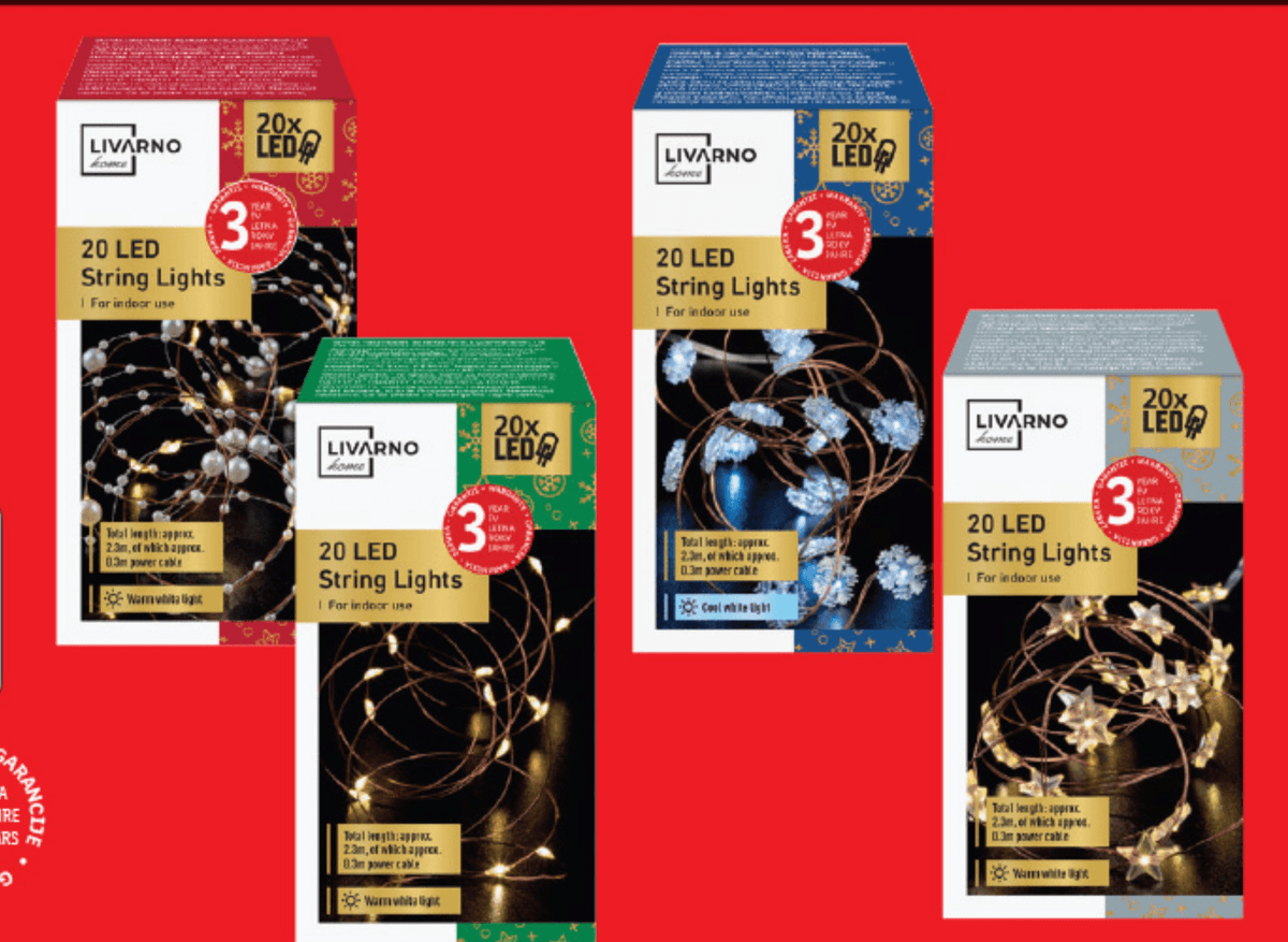 LIVARNO home LED-svetlobna veriga - Akcija v trgovini Lidl
