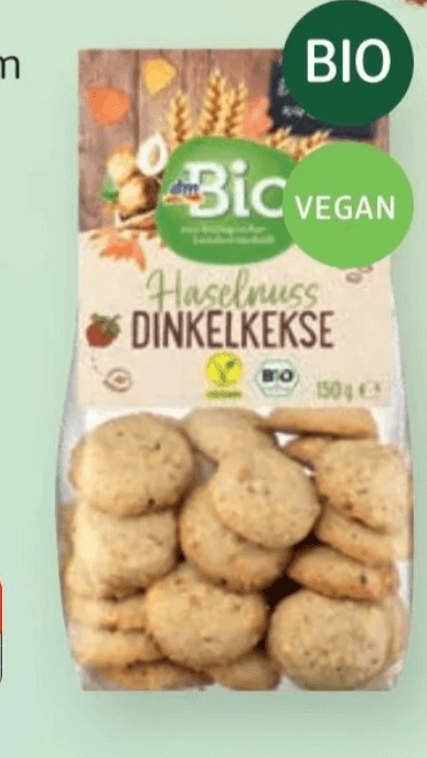 dmBio lešnikovi piškoti 150 g - Akcija v trgovini Dm