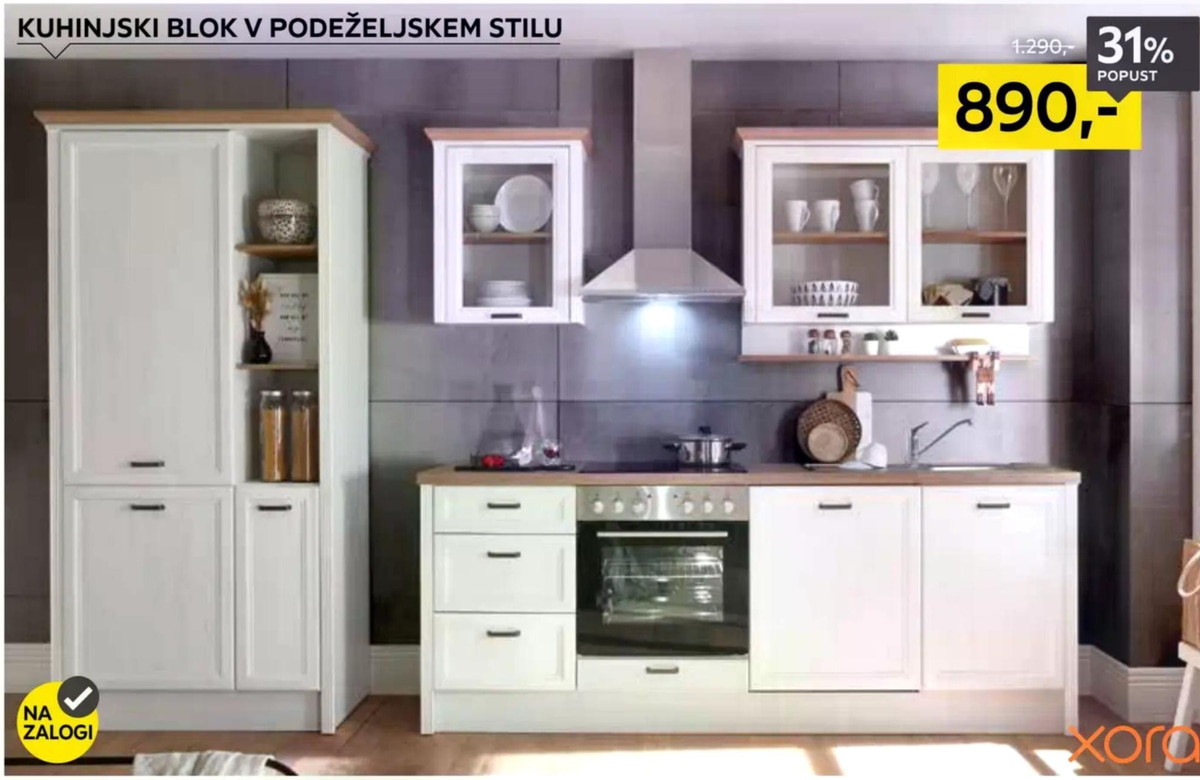 Kuhinjski blok xora - Akcija v trgovini Lesnina