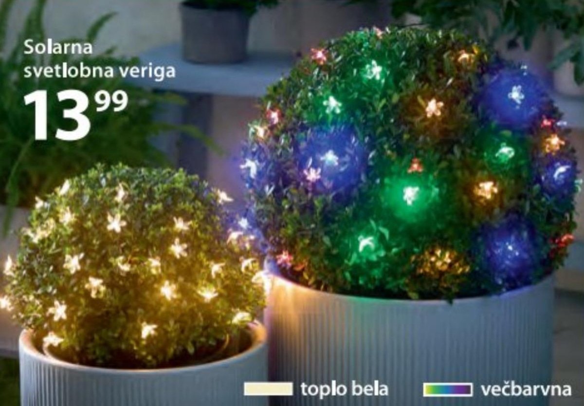 Solarna svetlobna veriga - Akcija v trgovini NKD