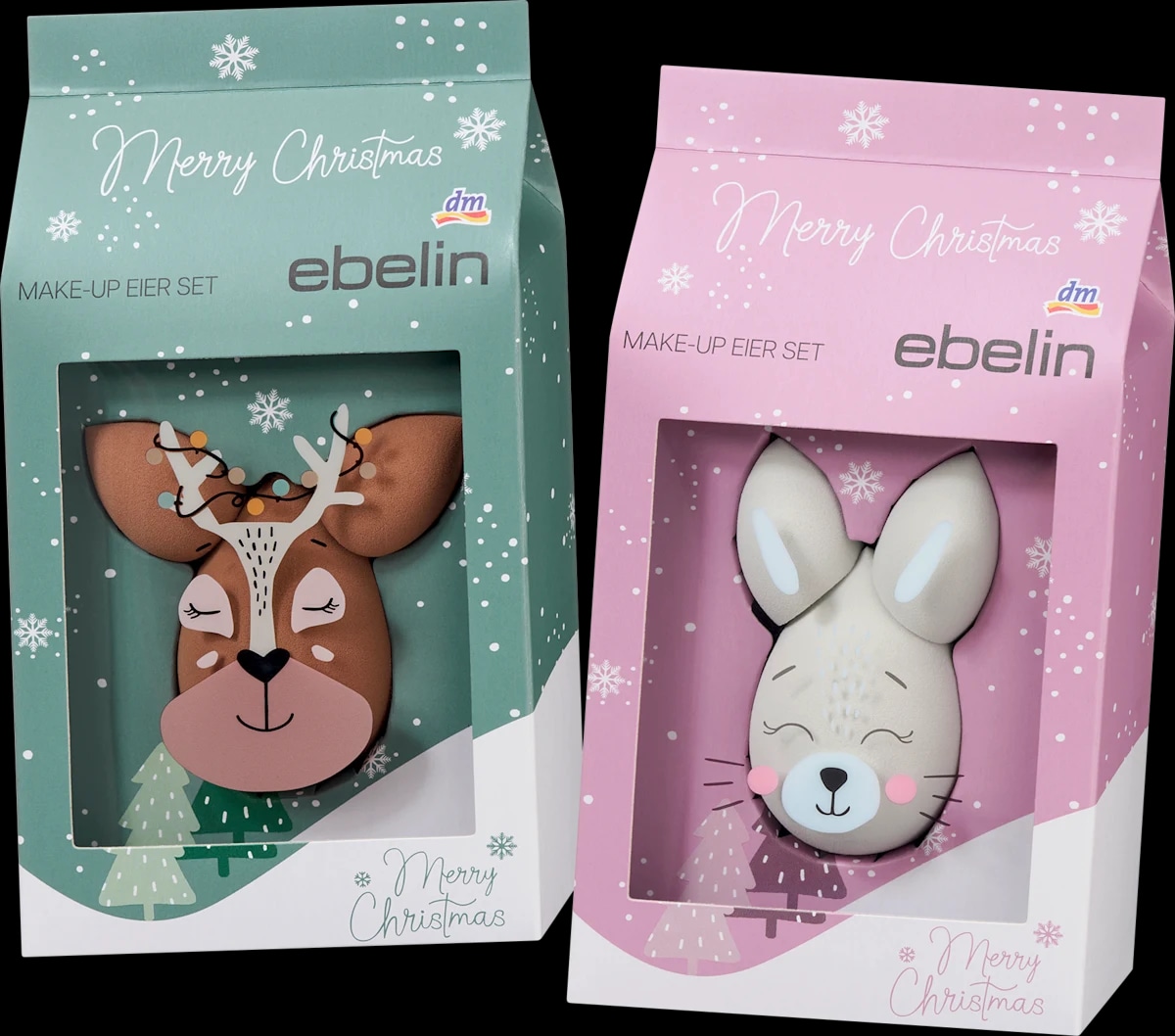 ebelin Merry Christmas 3-delni darilni set gobic za ličenje 3-delni set - Akcija v trgovini Dm