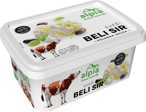 Sveži beli sir Alpia 450 g Akcija v trgovini Tuš