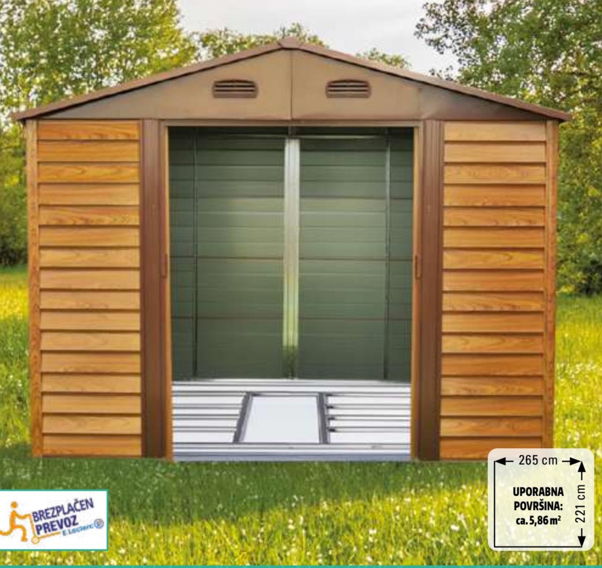 Kovinska vrtna hiša - Akcija v trgovini E.Leclerc