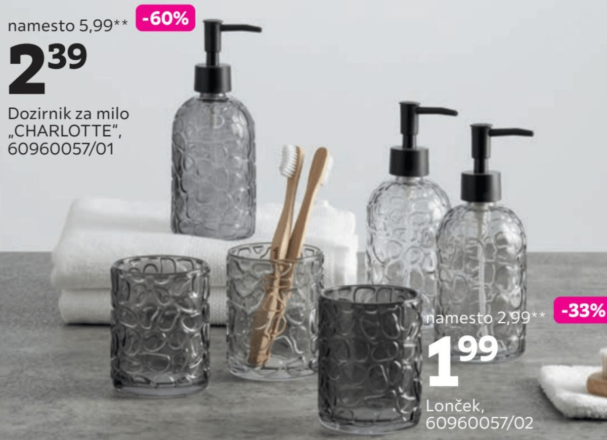 Dozirnik za milo „CHARLOTTE" - Akcija v trgovini Mömax