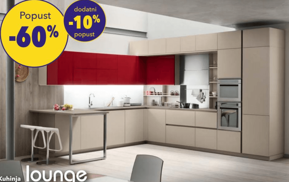Kuhinja Lounge Veneta Cucine - Akcija v trgovini Harvey Norman