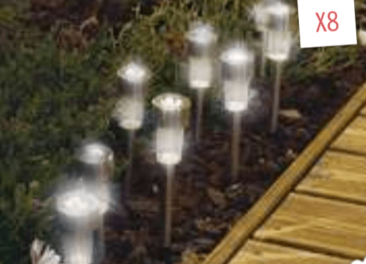 Set solarnih svetilk 8/1 - Akcija v trgovini E.Leclerc