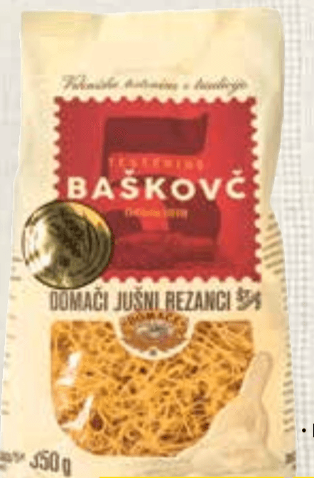 Pekarna Baškovč Domači jušni rezanci 350 g - Akcija v trgovini Lidl