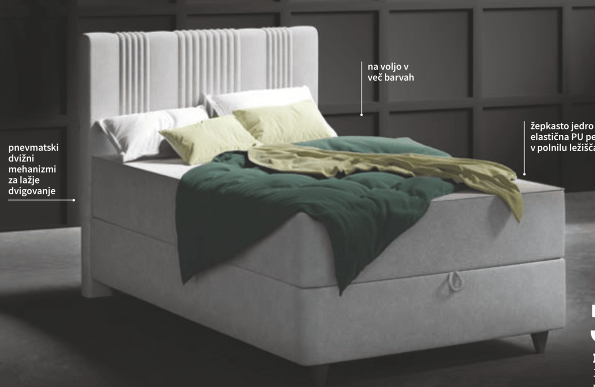 KETI francoska postelja 120 x 200 cm - Akcija v trgovini Prima