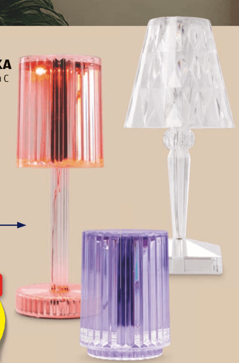 Kristalna namizna svetilka CASALUX - Akcija v trgovini Hofer