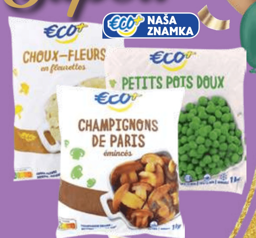 ZAMRZNJENA ZELENJAVA 1 kg Eco - Akcija v trgovini E.Leclerc