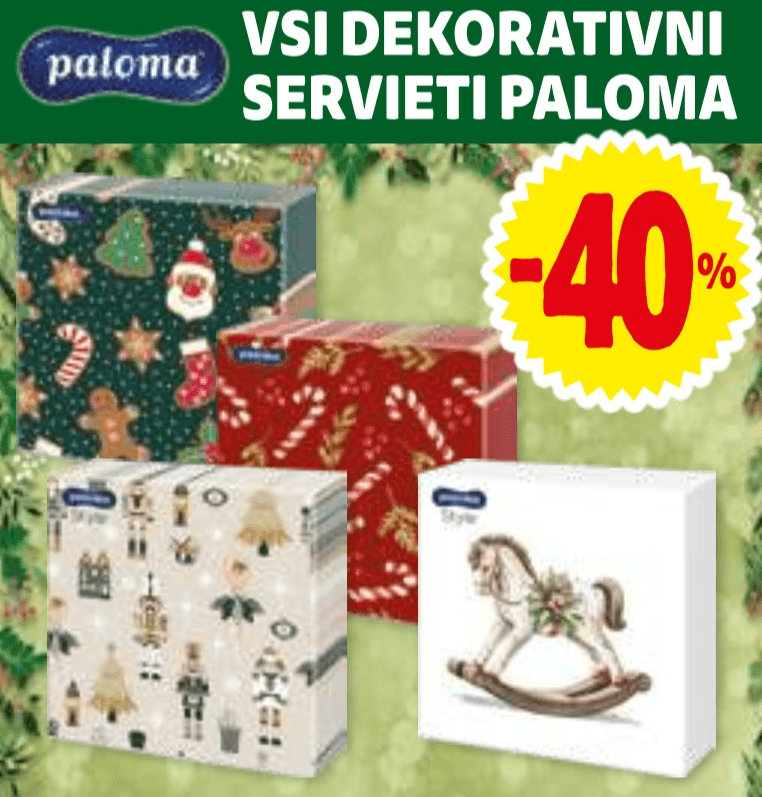 Dekorativni servieti Paloma - Akcija v trgovini E.Leclerc