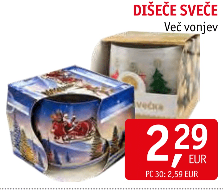 Dišeče sveče - Akcija v trgovini Jager