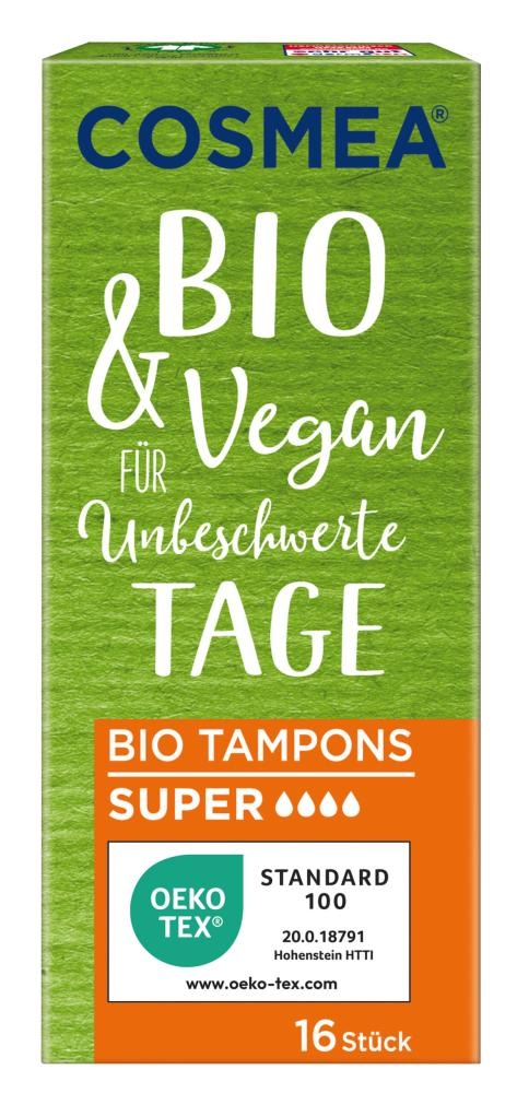 COSMEA BIO & Vegan BIO TAMPONS SUPER 16 Stick - Akcija v trgovini Mueller