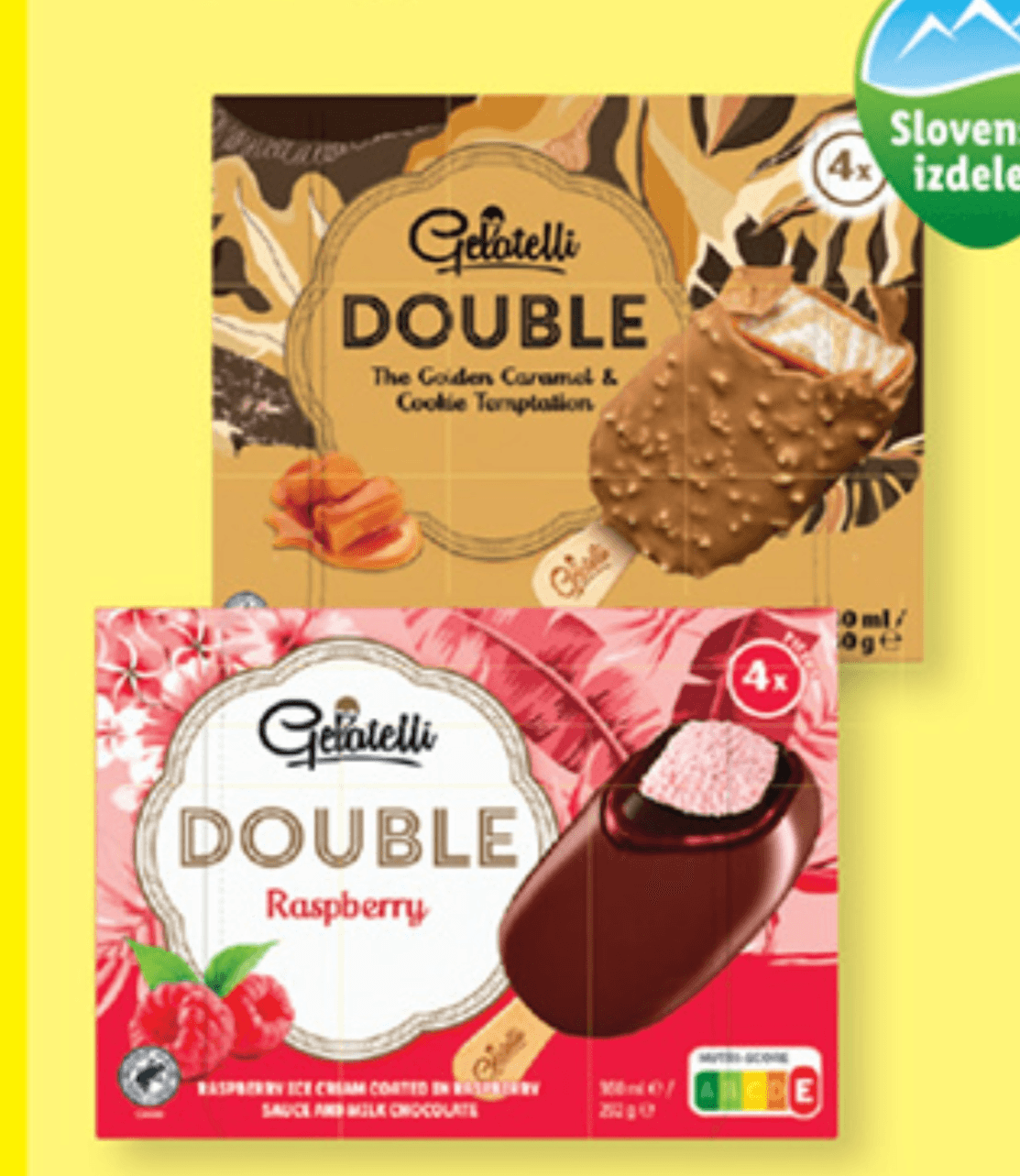 GELATELLI Sladoled Double 4 x 90 g - Akcija v trgovini Lidl
